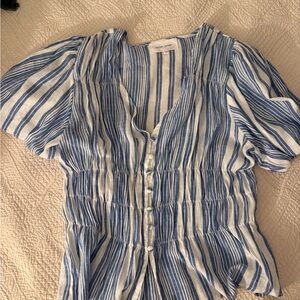 Dear John Blue and White Striped Blouse